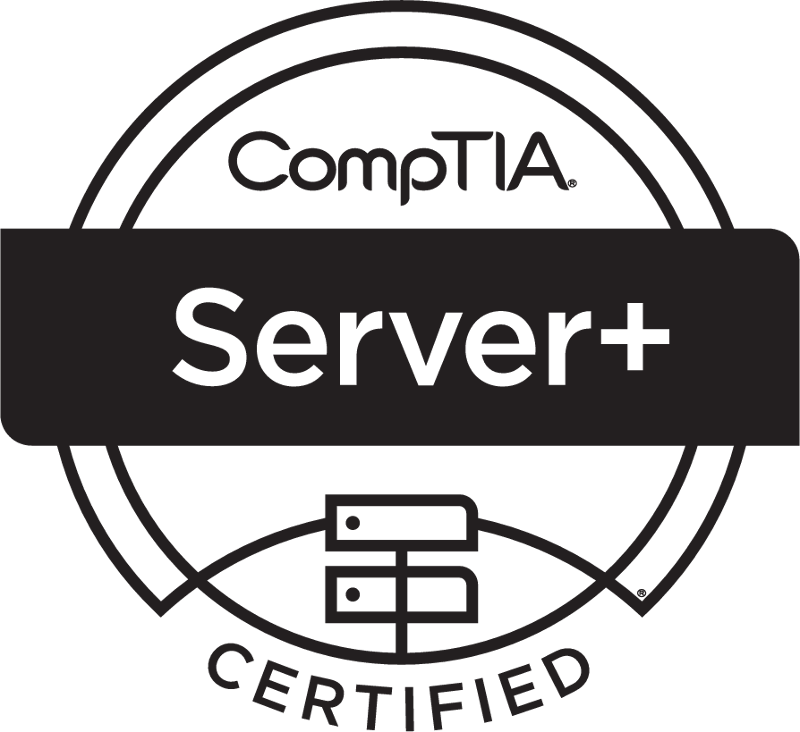 ServerPlus Logo Certified Black